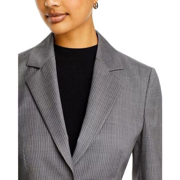 NEW $545  BOSS Jabielle Women's  Pinstripe Virgin Wool Blazer Jacket Suiting 10 - Picture 2 of 11